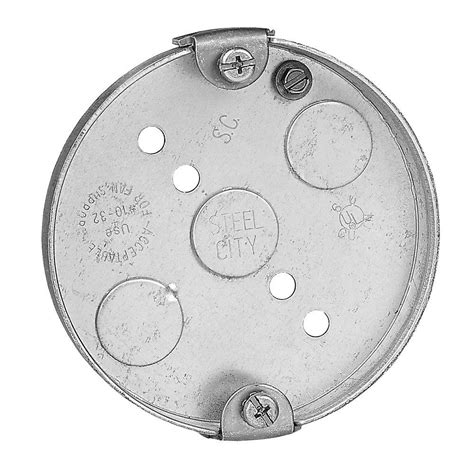 4 pancake electrical box|4 inch round electrical box.